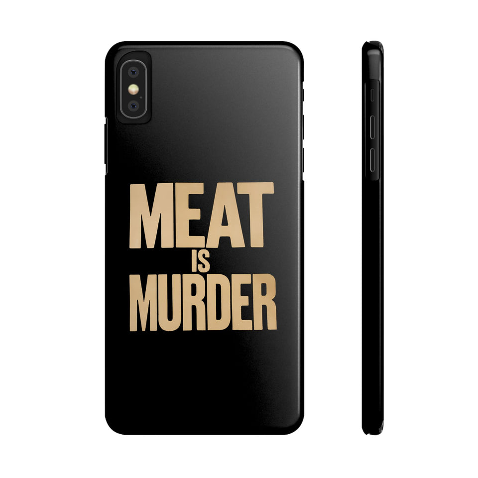 Premium Vegan Meat Is Murder iPhone Case | Vegan Gifts Slim Phone Cases
