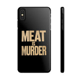 Premium Vegan Meat Is Murder iPhone Case | Vegan Gifts Slim Phone Cases Premium Vegan Meat Is Murder iPhone Case | Vegan Gifts Slim Phone Cases