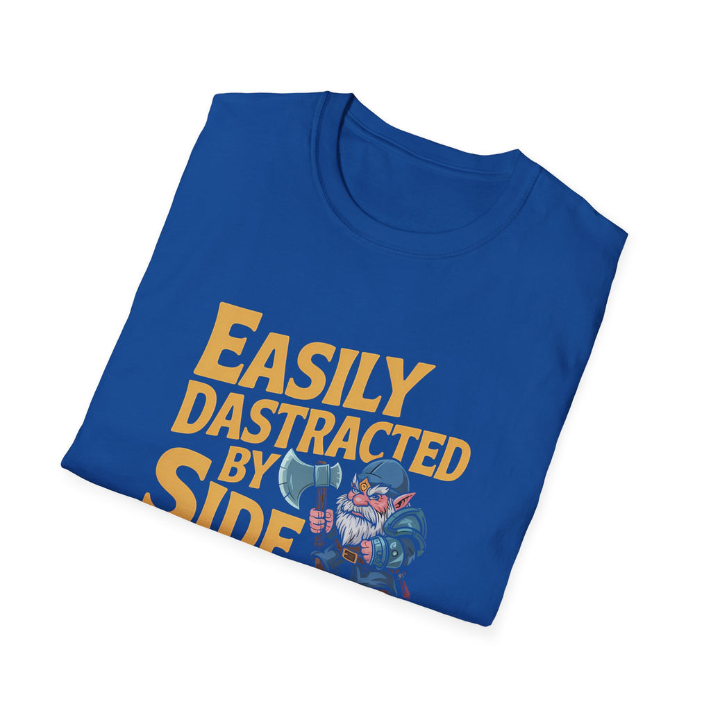 Easily Distracted By Side Quests T-Shirt — RPG Gamer Tee