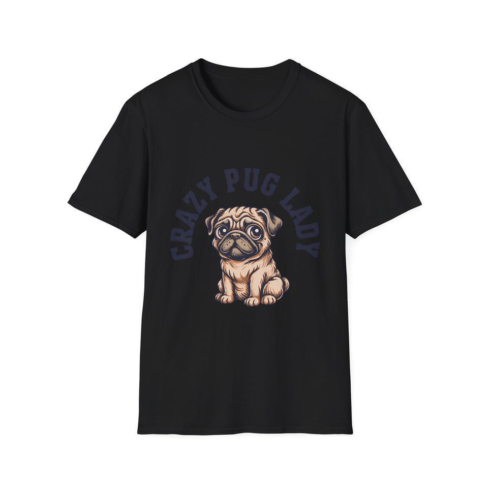Crazy Pug Lady T-Shirt