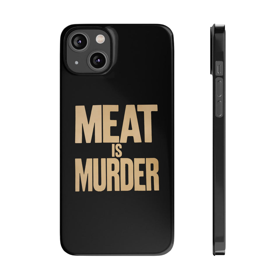 Premium Vegan Meat Is Murder iPhone Case | Vegan Gifts Slim Phone Cases