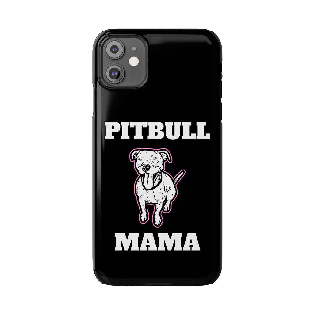 Premium Pitbull Mama 2 iPhone Case | Pitbull Gifts Slim Phone Cases
