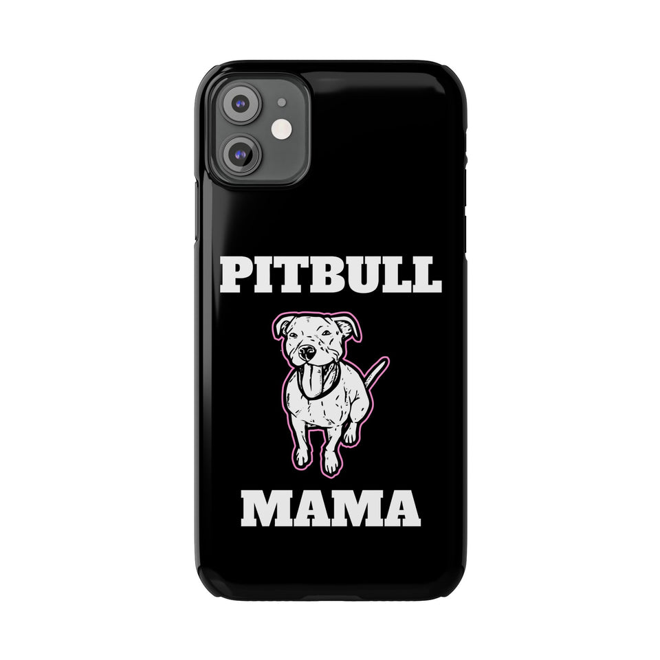Premium Pitbull Mama 2 iPhone Case | Pitbull Gifts Slim Phone Cases