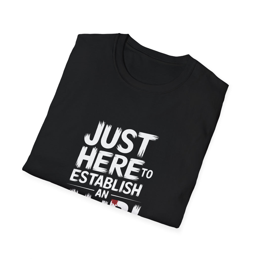 True Crime T-Shirt - Just Here To Establish An Alibi