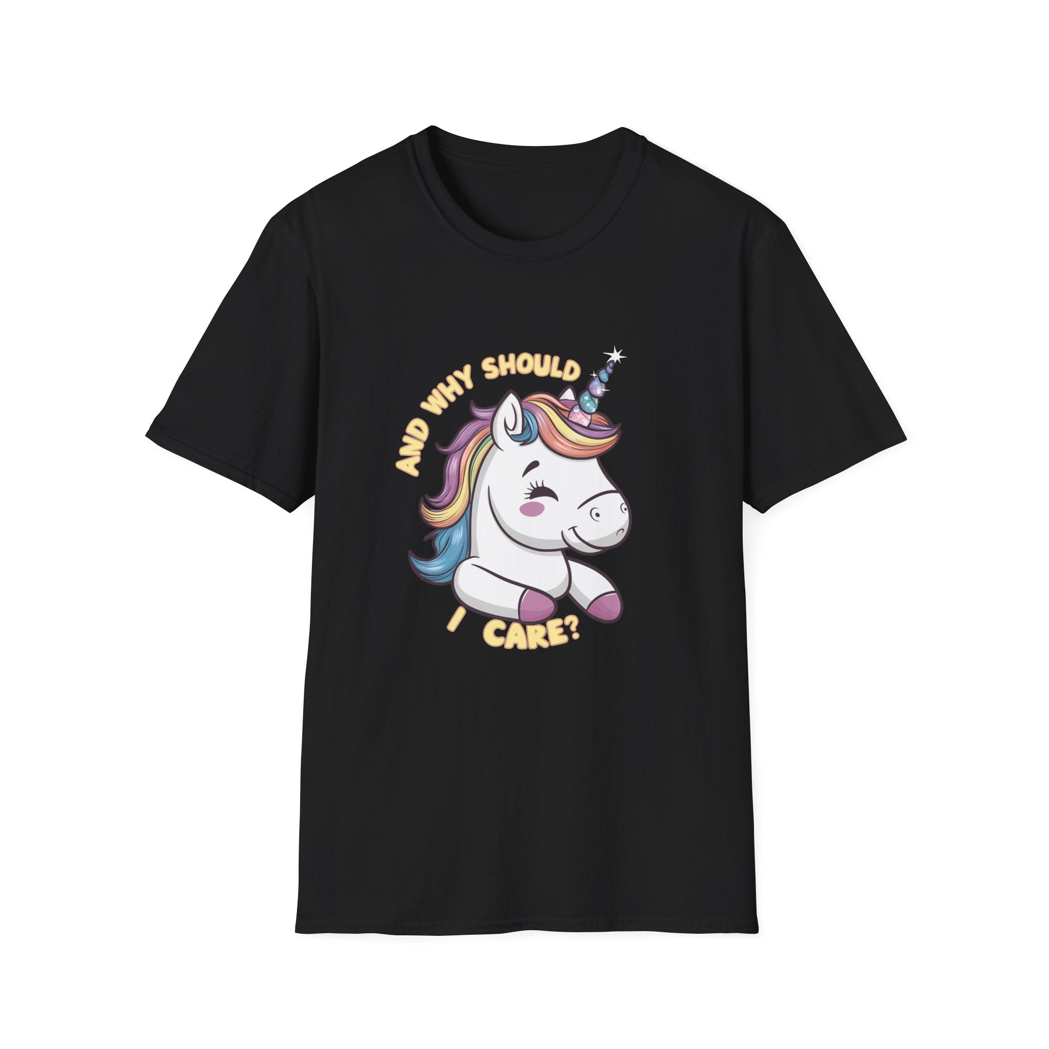 Unicorn And Why Should I Care? Shirt | Unicorn Gift | Unisex Unicorn T Shirt Main image