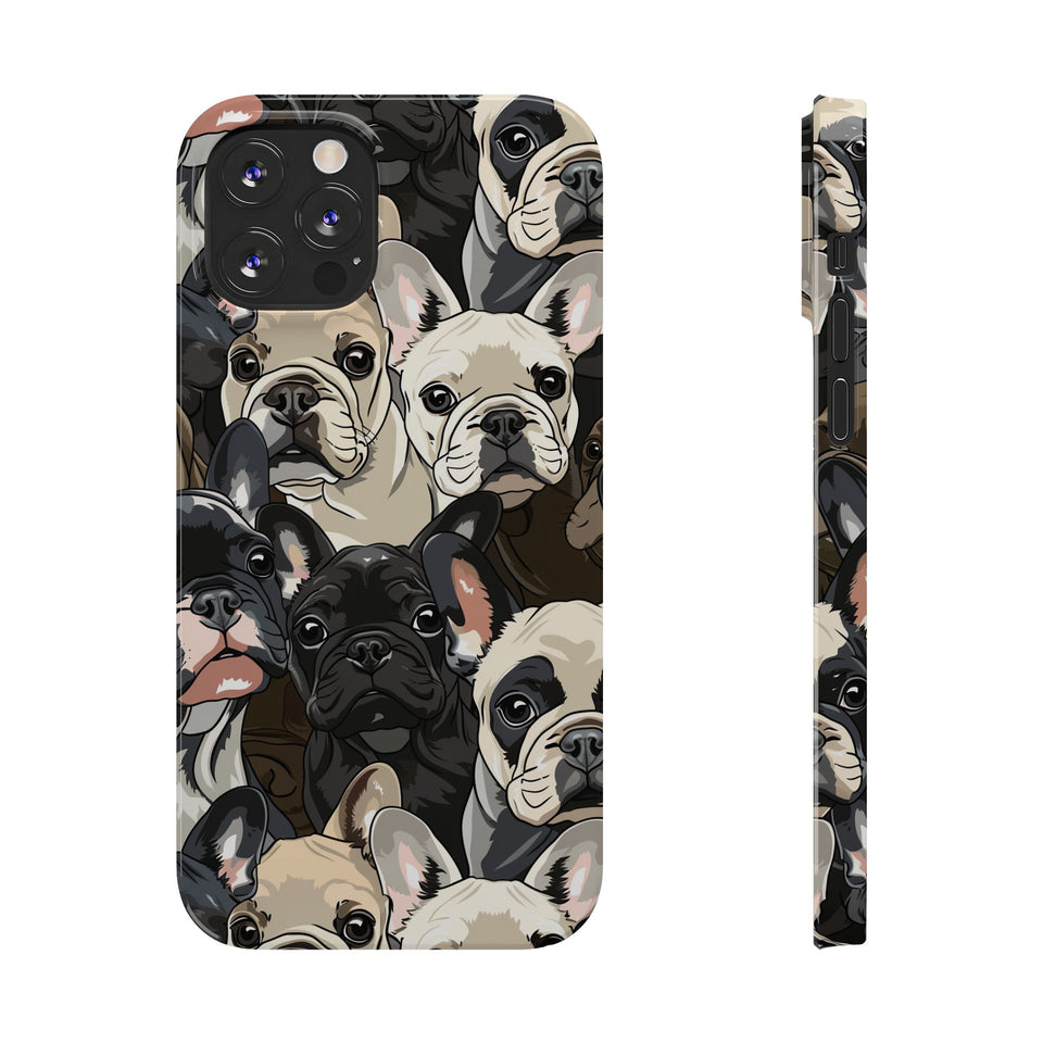 Premium French Bulldogs iPhone Case | Cute Frenchie Gifts Slim Phone Cases