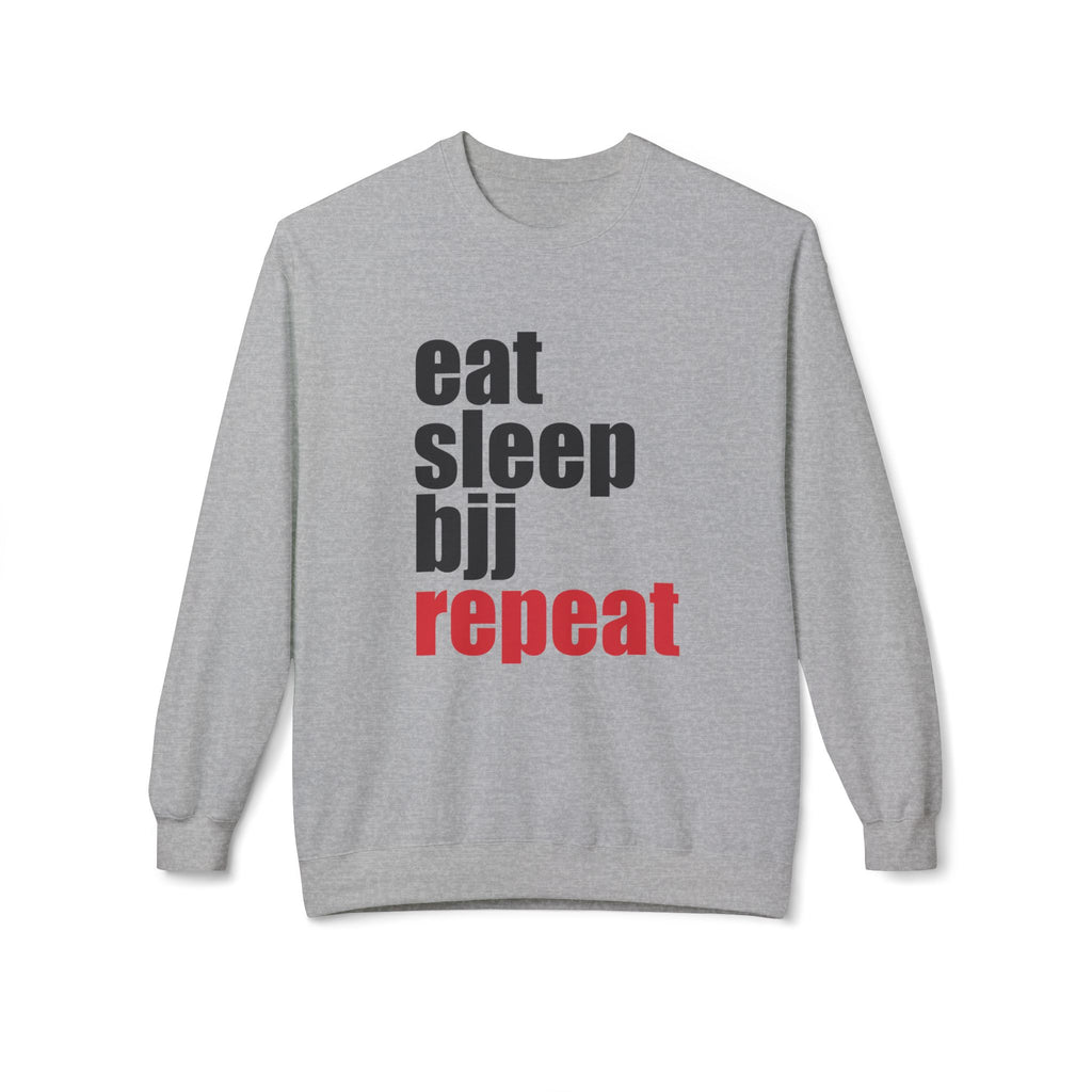 Brazilian Jiu Jitsu Eat Sleep BJJ Repeat BJJ Unisex Midweight Softstyle Fleece Crewneck Sweatshirt