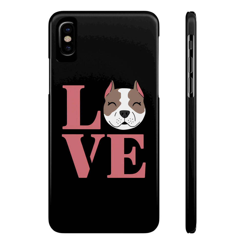 Premium Love Pitbulls iPhone Case | Pitbull Gifts Slim Phone Cases