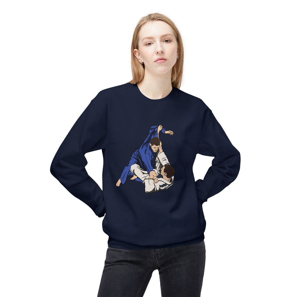 Brazilian Jiu Jitsu Rolling BJJ Unisex Midweight Softstyle Fleece Crewneck Sweatshirt