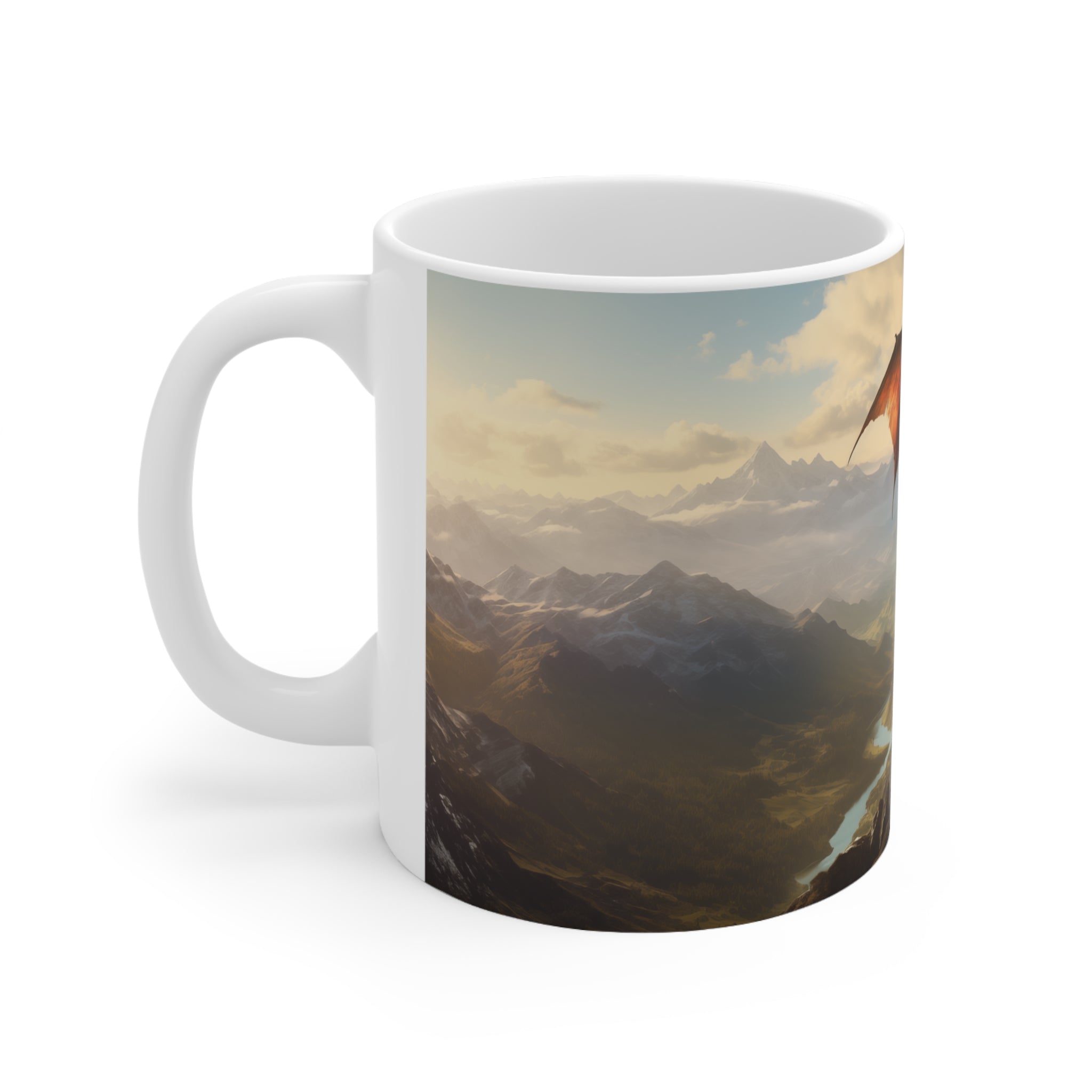 Fantasy Dragon Mug | Wyvern Fantasy RPG Gift | Dragon Ceramic Mug 11oz Secondary image