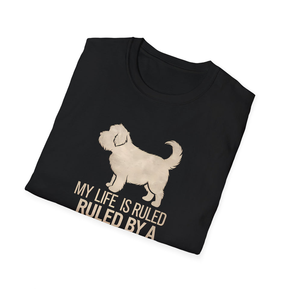 Dog Lover Unisex T-Shirt - My Life Is Ruled By A Tiny Furry Overlord Shirt