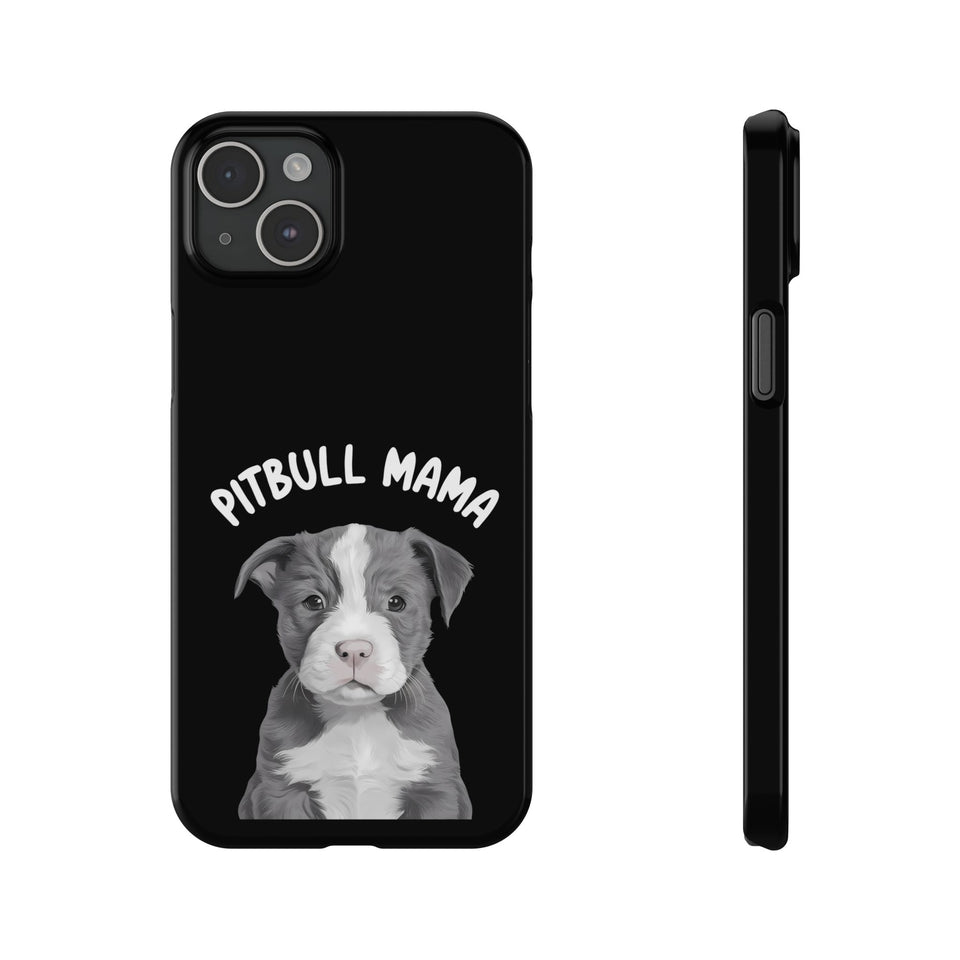 Premium Pitbull Mama iPhone Case | Pitbull Gifts Slim Phone Cases