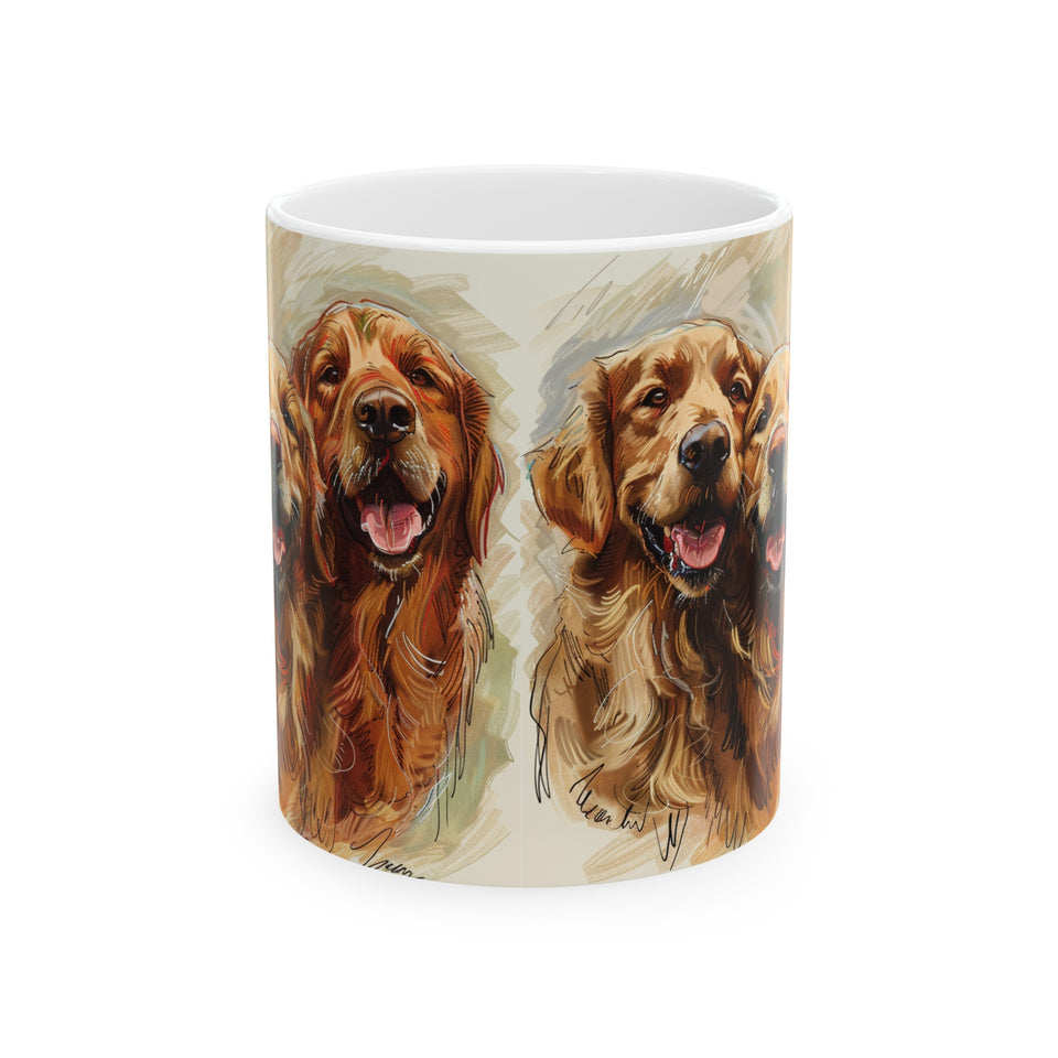 Golden Retriever Mug Group | Golden Retriever Gift | Golden Retriever Coffee Mug | Golden Retriever Presents Mug 11oz