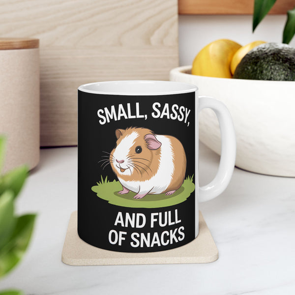 Guinea Pig Mug - Small, Sassy, and Full of Snacks Cute Guinea Pig Mug