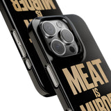 Premium Vegan Meat Is Murder iPhone Case | Vegan Gifts Slim Phone Cases Premium Vegan Meat Is Murder iPhone Case | Vegan Gifts Slim Phone Cases