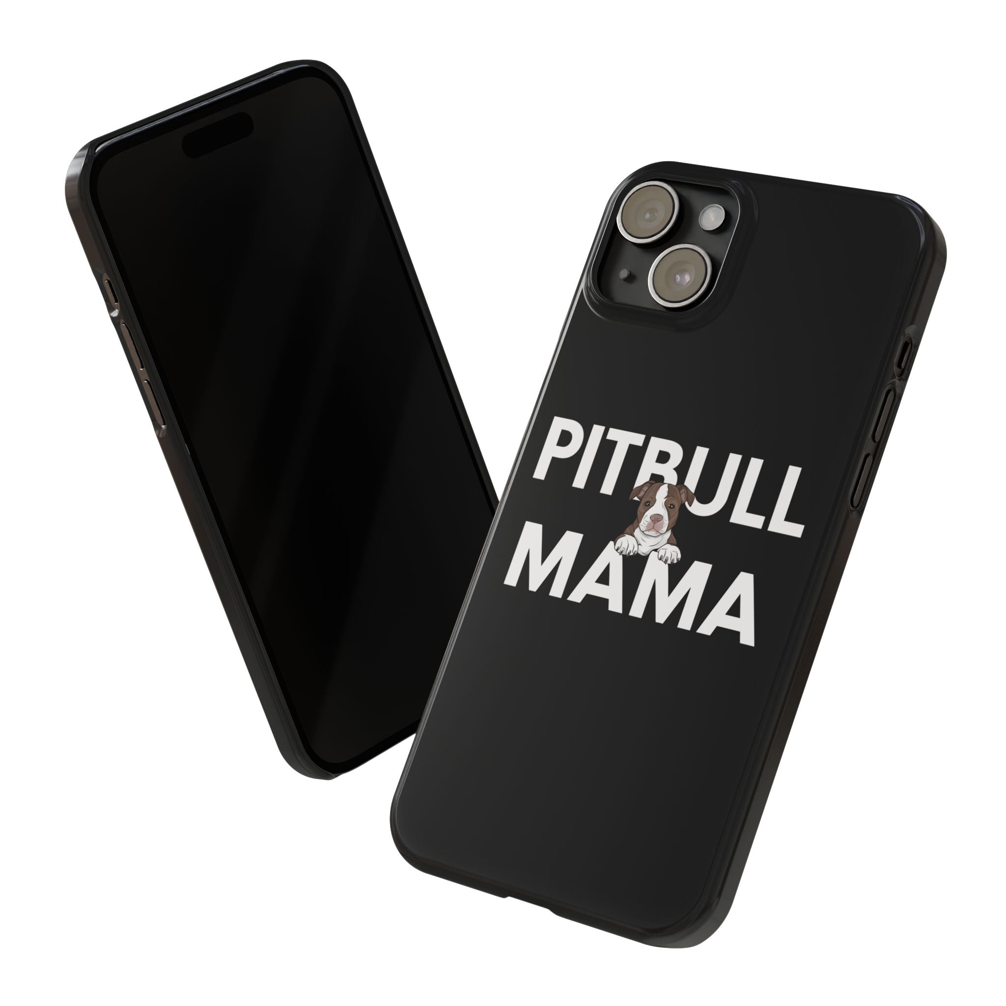 Premium Pitbull Mama 3 iPhone Case | Pitbull Gifts Slim Phone Cases
