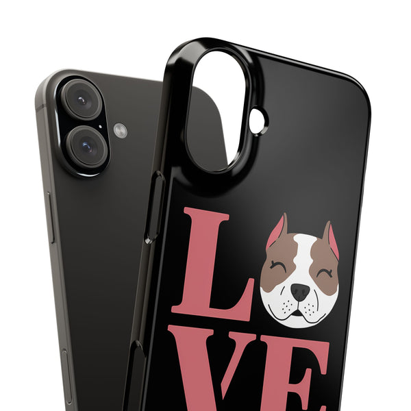 Premium Love Pitbulls iPhone Case | Pitbull Gifts Slim Phone Cases