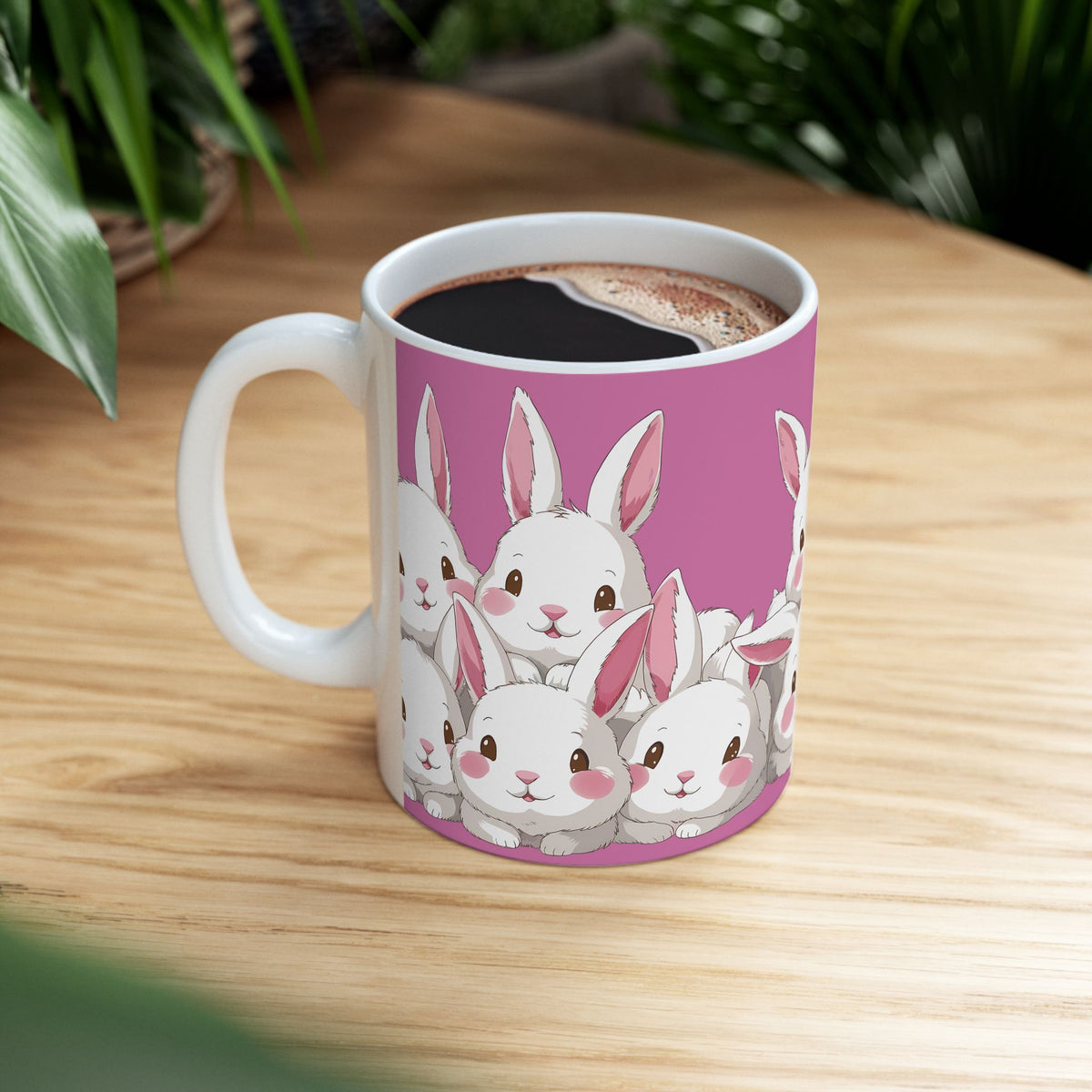 Cute Anime Rabbits - Rabbit Ceramic Mug | Cute Anime Rabbits - Rabbit Gifts (11oz)