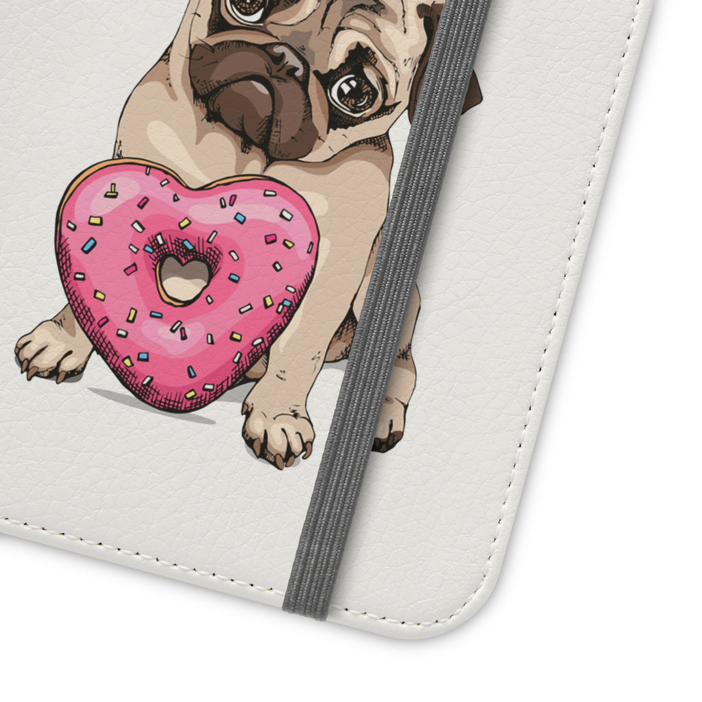 Pug Phone Case | I Love My Pug Wallet Phone Case | IPhone & Samsung Galaxy Pug Flip Cases White