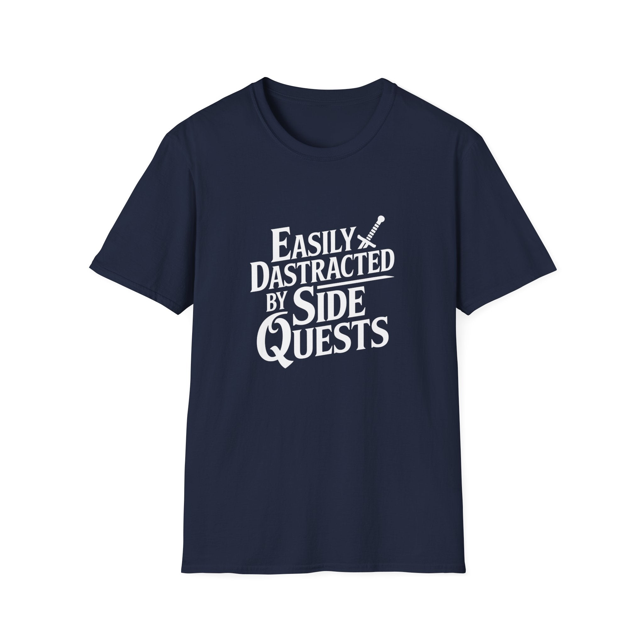 Easily Distracted By Side Quests T-Shirt — RPG Gamer Tee 3