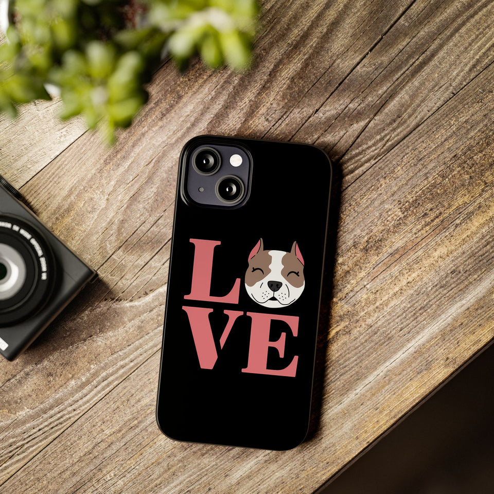 Premium Love Pitbulls iPhone Case | Pitbull Gifts Slim Phone Cases