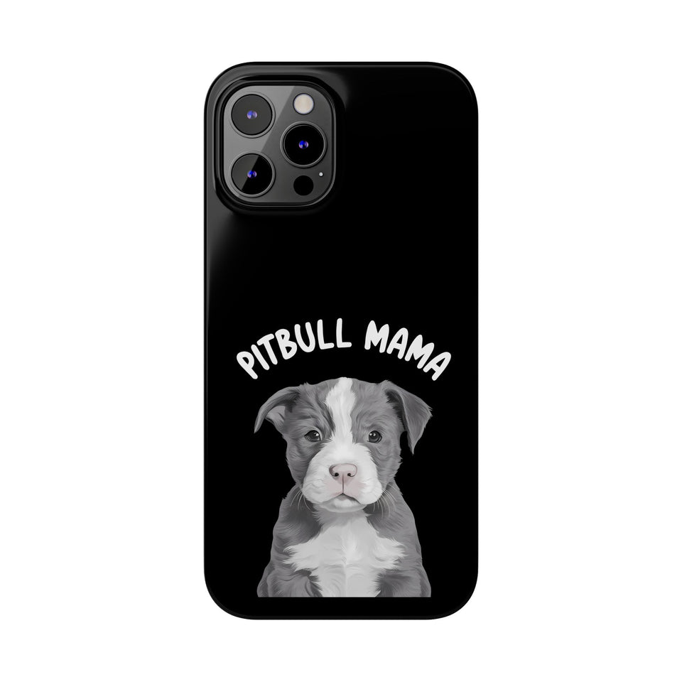 Premium Pitbull Mama iPhone Case | Pitbull Gifts Slim Phone Cases