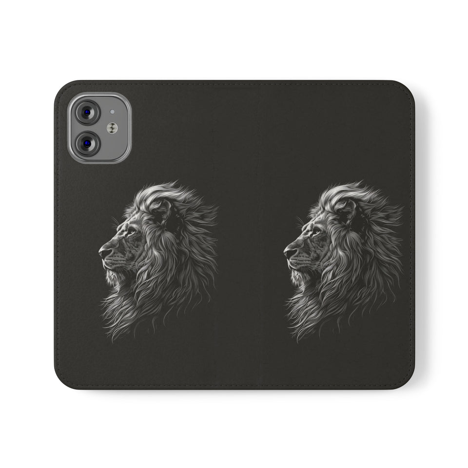 Lion Phone Case | Lion Wallet Phone Case Gifts | IPhone & Samsung Galaxy Lion Flip Cases