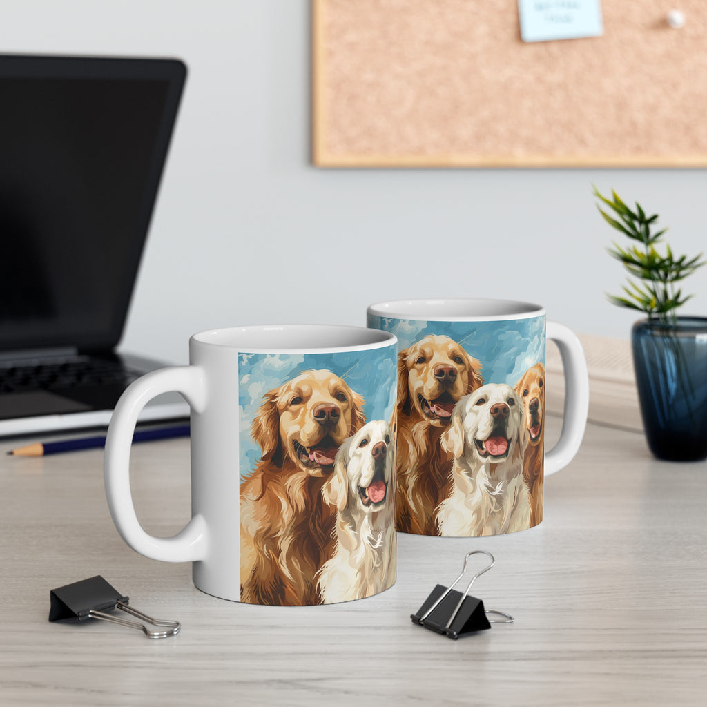 Golden Retriever Mug Group | Golden Retriever Gift | Golden Retriever Coffee Mug | Golden Retriever Presents Mug 11oz
