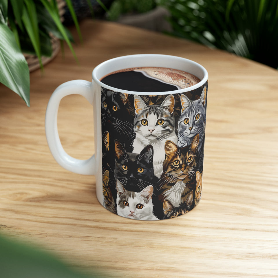 Cute Cats Mug | Cat Coffee Mug | Cute Cat Gift | Funny Cat Presents | Cat Mug 1 11oz