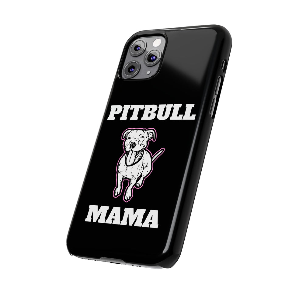 Premium Pitbull Mama 2 iPhone Case | Pitbull Gifts Slim Phone Cases