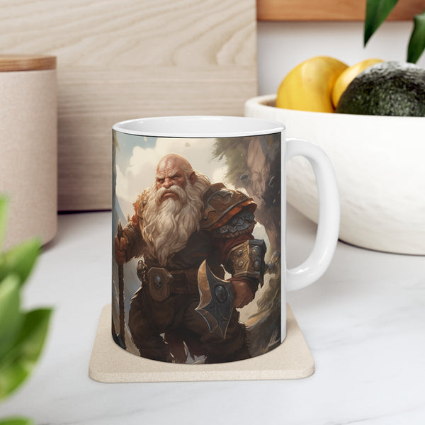 Fantasy RPG Dwarf Mug | Fantasy Roleplaying Game Gift | Fantasy Dwarf Mug 11oz, gifts for dungeon masters, 