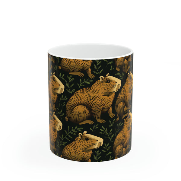 Capybara Mug  | Capybara Coffee Mug | Cute Capy Pattern 2 Coffee Mug 11oz