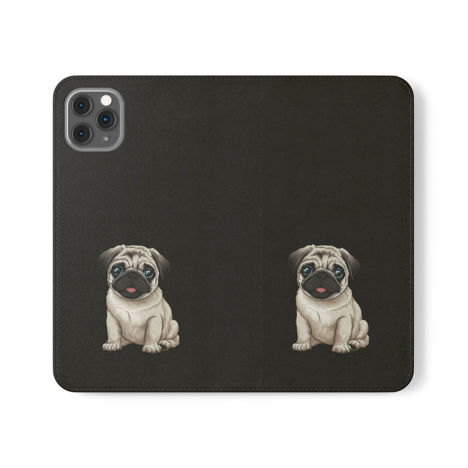 Pug iPhone & Samsung Wallet Phone Case | Pug Flip Cases