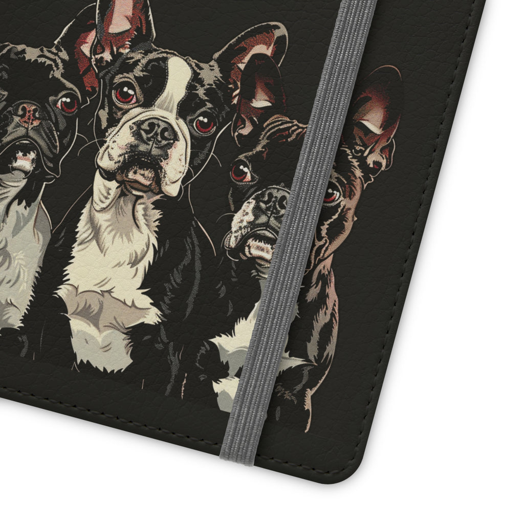Boston Terrier Phone Case | Boston Terrier Wallet Phone Case | IPhone & Samsung Galaxy Boston Terrier Flip Cases