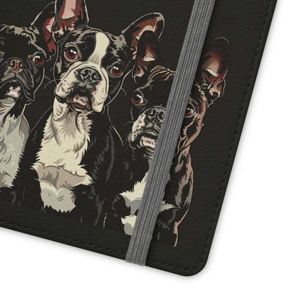 Boston Terrier Phone Case | Boston Terrier Wallet Phone Case | IPhone & Samsung Galaxy Boston Terrier Flip Cases