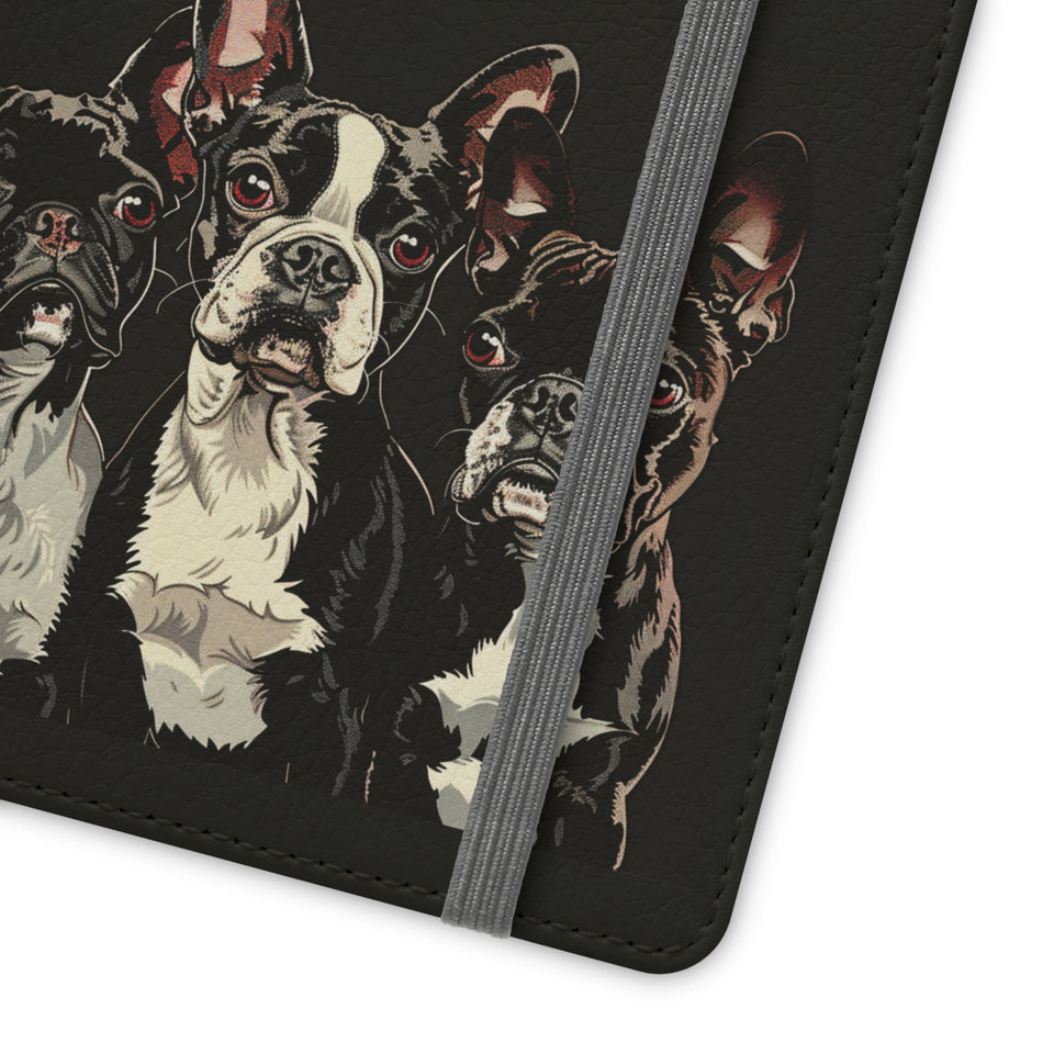 Boston Terrier Phone Case | Boston Terrier Wallet Phone Case | IPhone & Samsung Galaxy Boston Terrier Flip Cases