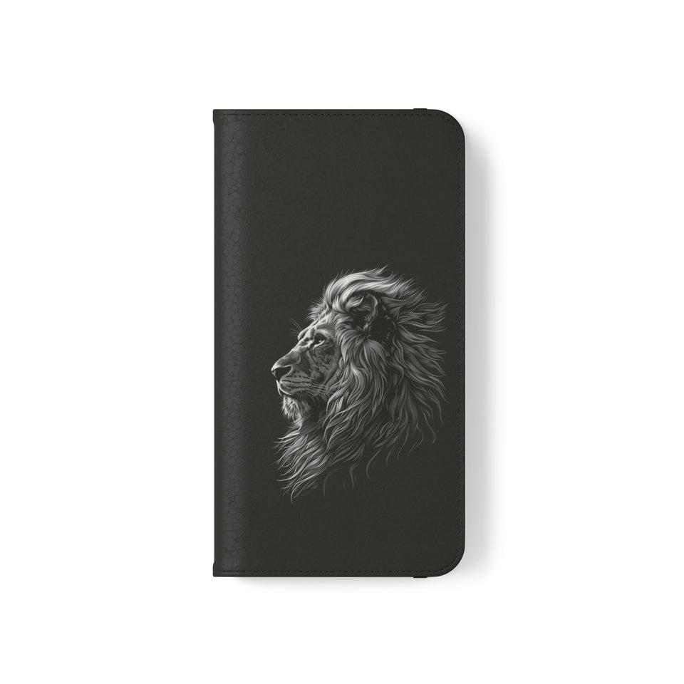 Lion Phone Case | Lion Wallet Phone Case Gifts | IPhone & Samsung Galaxy Lion Flip Cases