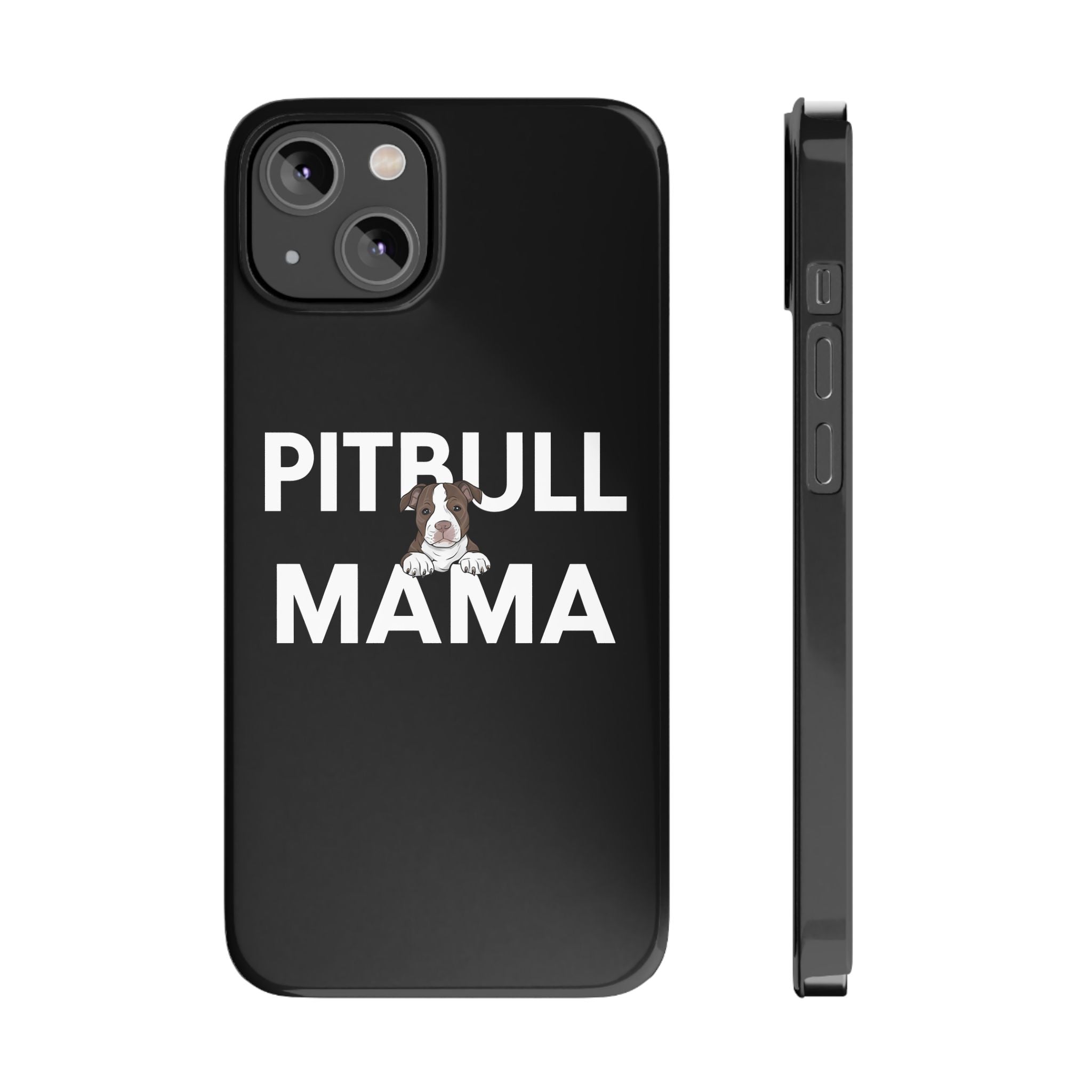 Premium Pitbull Mama 3 iPhone Case | Pitbull Gifts Slim Phone Cases