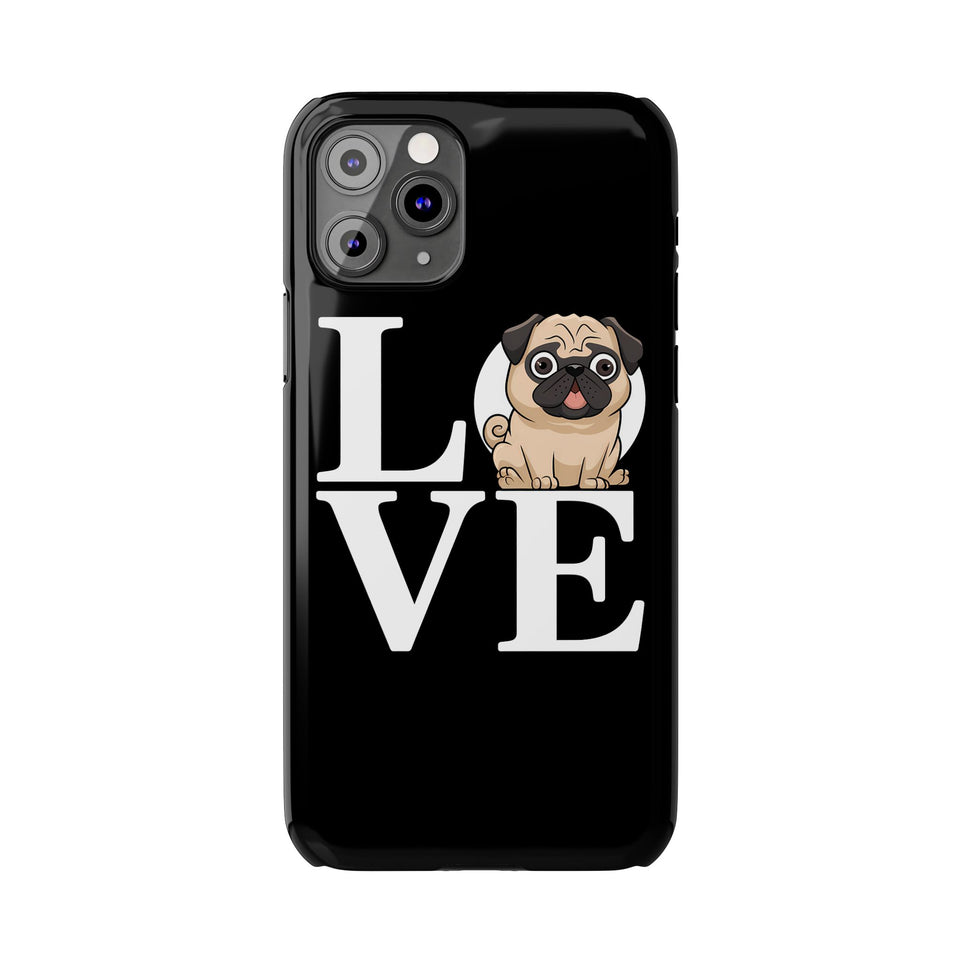 Love Pugs Slim iPhone Case | Cute Pug iPhone Case