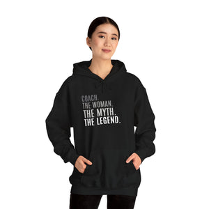 Coach Woman The Myth Coach Hoodie | Coach Gift | Coach Gift Ideas | Football Coach Gifts | Baseball Coach Gifts | Basketball Coach Gifts Unisex Heavy Blend™ Hooded Sweatshirt coach mug, coach coffee cup, coach gift, baseball coach gifts, football coach gifts, coach gift ideas, basketball coach gifts, hockey coach gifts, softball coach gifts, soccer coach gifts, cheer coach gifts, football coach gift ideas, baseball coach gift ideas, volleyball coach gifts, wrestling coach gifts, basketball coach gift ideas, 