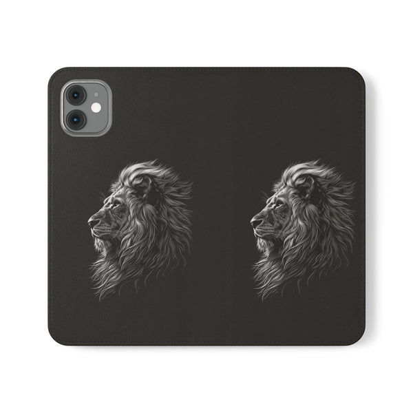 Lion Phone Case | Lion Wallet Phone Case Gifts | IPhone & Samsung Galaxy Lion Flip Cases
