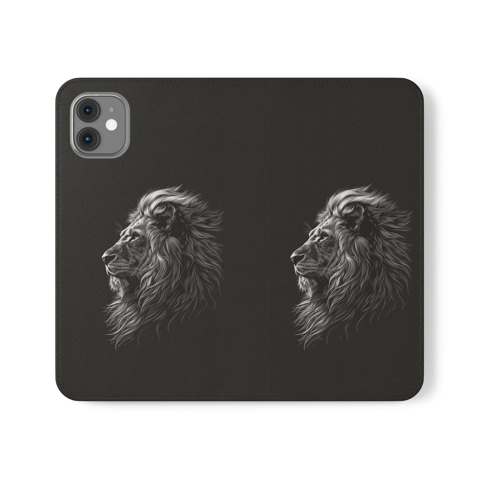 Lion Phone Case | Lion Wallet Phone Case Gifts | IPhone & Samsung Galaxy Lion Flip Cases