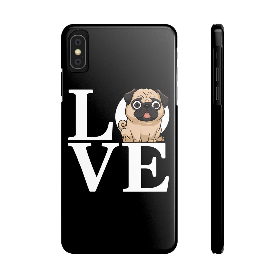 Love Pugs Slim iPhone Case | Cute Pug iPhone Case