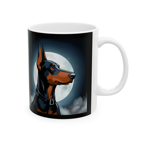 Doberman Mug | Doberman Gifts | Doberman Presents Moon Ceramic Mug 11oz
