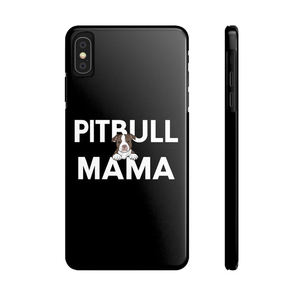 Premium Pitbull Mama 3 iPhone Case | Pitbull Gifts Slim Phone Cases