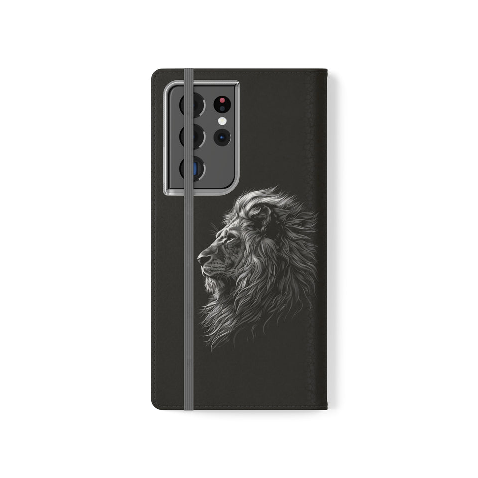 Lion Phone Case | Lion Wallet Phone Case Gifts | IPhone & Samsung Galaxy Lion Flip Cases