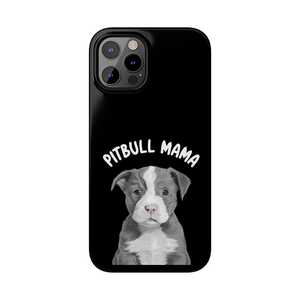 Premium Pitbull Mama iPhone Case | Pitbull Gifts Slim Phone Cases