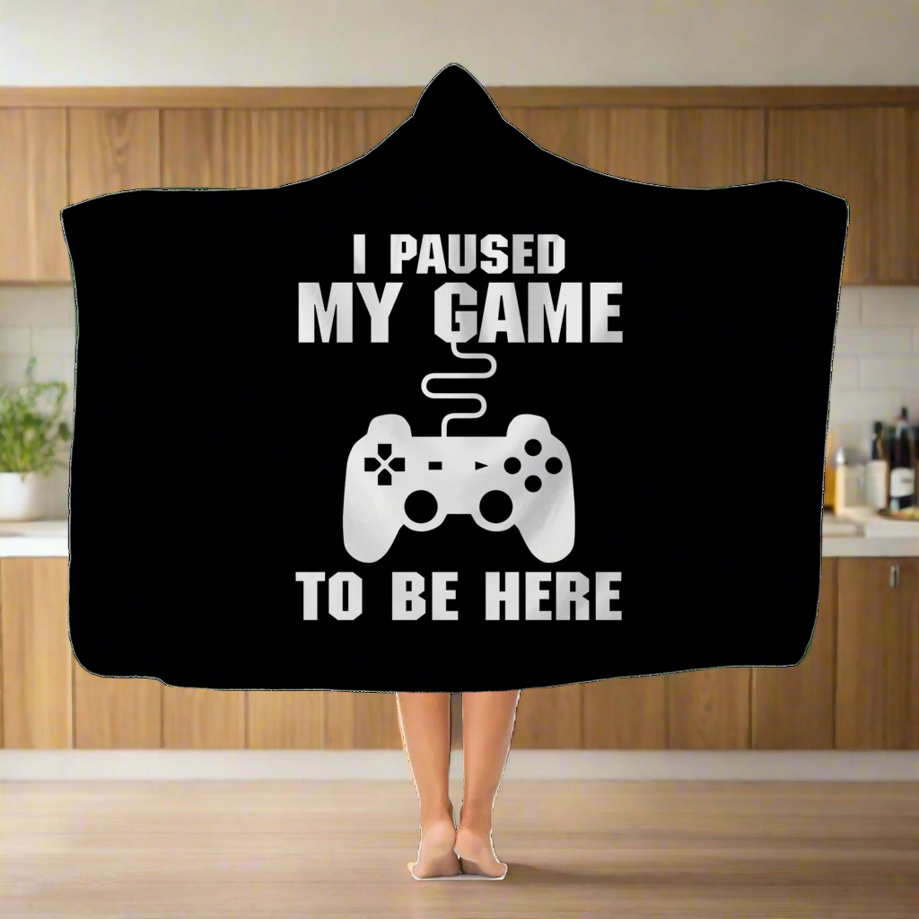 I Paused My Game To Be Here Dragon Fantasy RPG Dice Hooded Blanket Main image