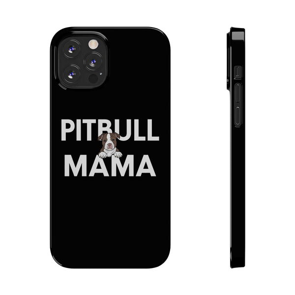 Premium Pitbull Mama 3 iPhone Case | Pitbull Gifts Slim Phone Cases