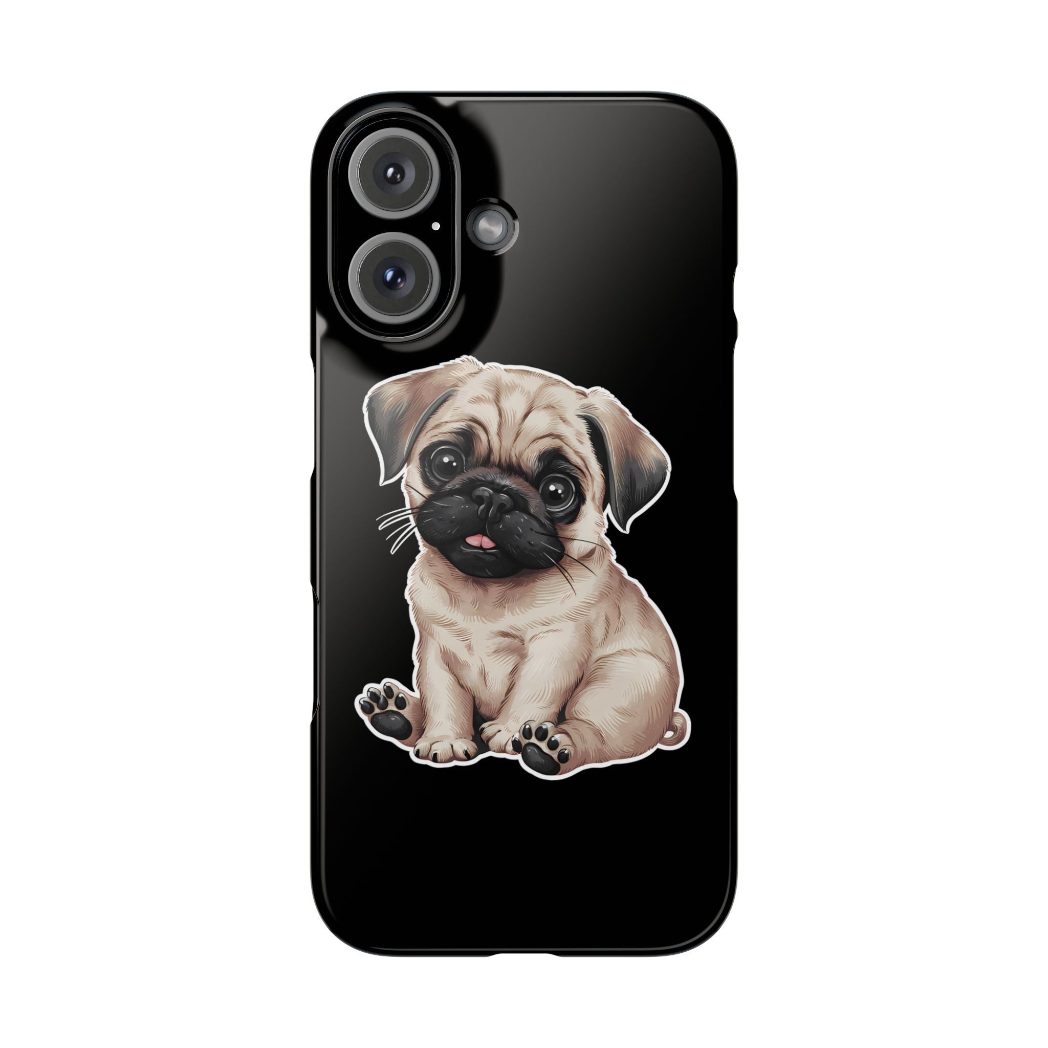 Premium Pug Puppy iPhone Case | Cute Pug Gifts Slim Phone Cases Main image